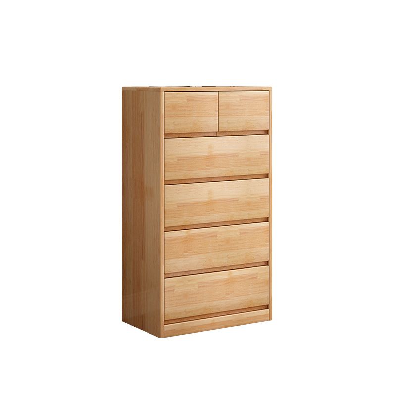 Modern Lingerie Chest Rubber Wood Storage Chest Dresser for Bedroom