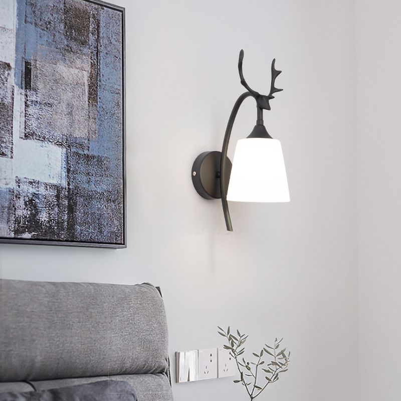 Contemporary Simple Wall Sconce Antler Wall Mounted Light Fixture for Bedroom