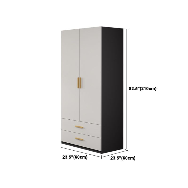 Contemporary Style Wardrobe Armoire Engineered Wood Wardrobe Cabinet for Bedroom
