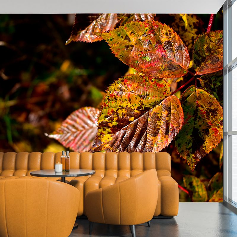 Creen Leaf Wall Mural Decal Stain Resistant Wall Art, Custom Size Available