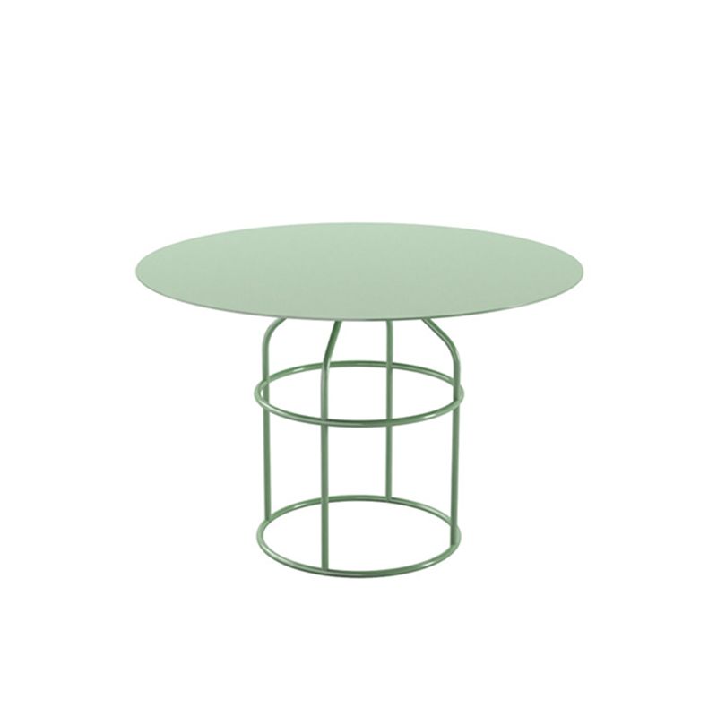 Frame Shaped Base Design Cocktail Table Multi-color Selection of Metal Round Coffee Table