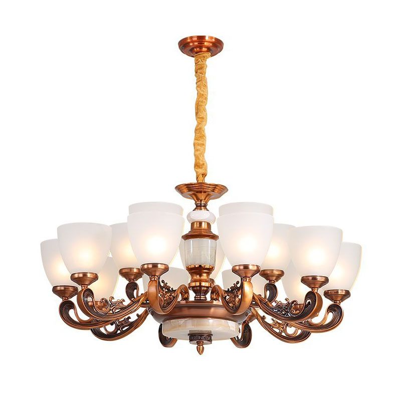 Kuppel Wohnzimmer Anhänger Kronleuchter weißes Glas Minimal hängende Deckenleuchte