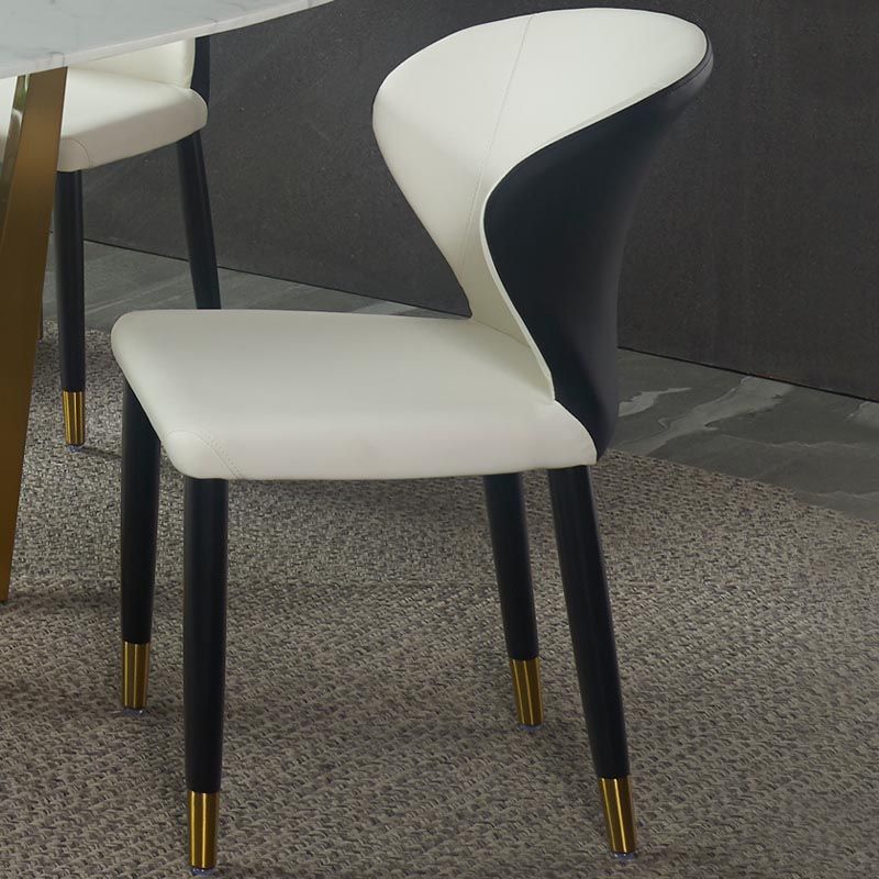 Wingback Side Chair Upholstered Armless Dining Chairs for Dining Room