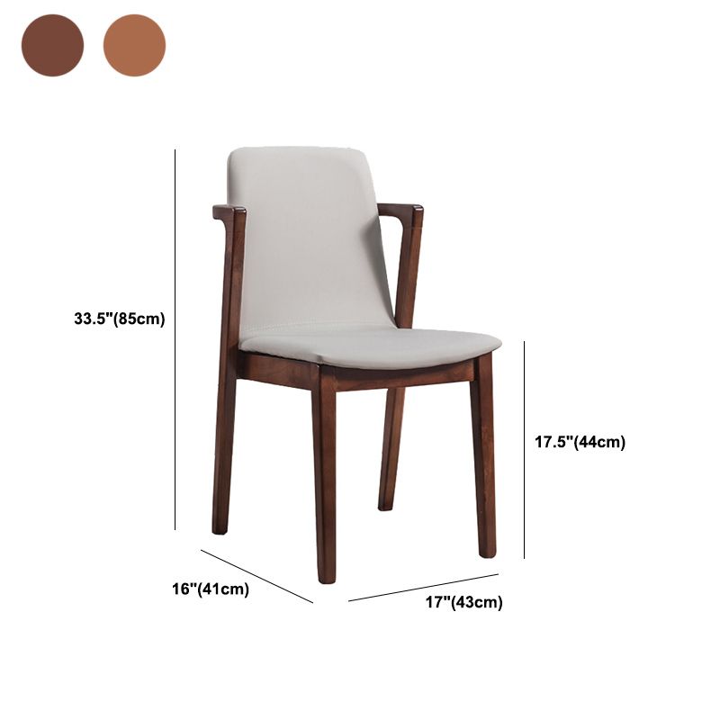 Traditional Solid Wood Dining Room Chair Upholstered Dining Arm Chair