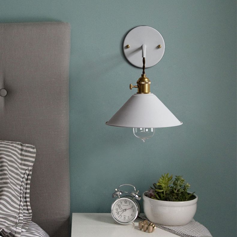 Moderne kreative Kegel Hängende Wandleuchten schmiedeeisere Makkaronwandlampe für Innenräume