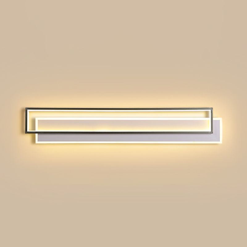 Metal Square Shape Wall Mount Lighting Modern Style 2-Lights Wall Mounted Light Fixture