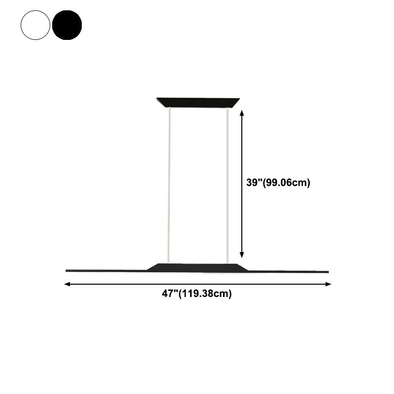 Metal Chandelier Lighting Fixture Modern Style LED Island Pendant for Dining Room