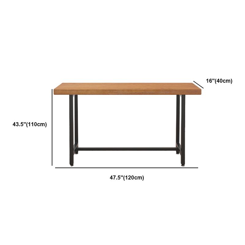 Industrial Rectangle Bar Table Set 1/6 Pieces Solid Wood Fixed Counter Table