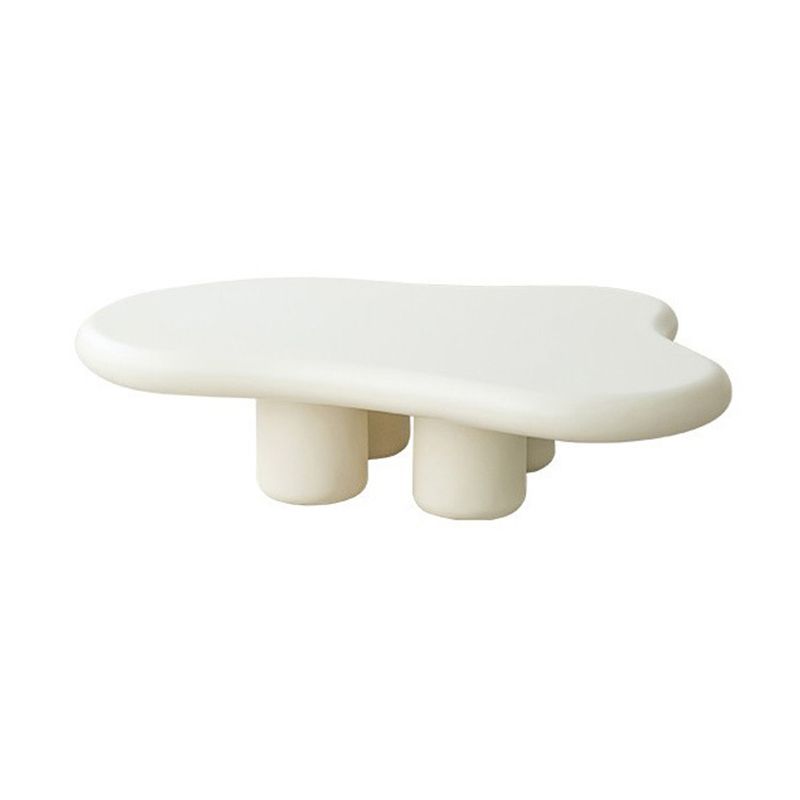 Scandinavian Free Form Coffee Table with 4 Legs in Pine Wood