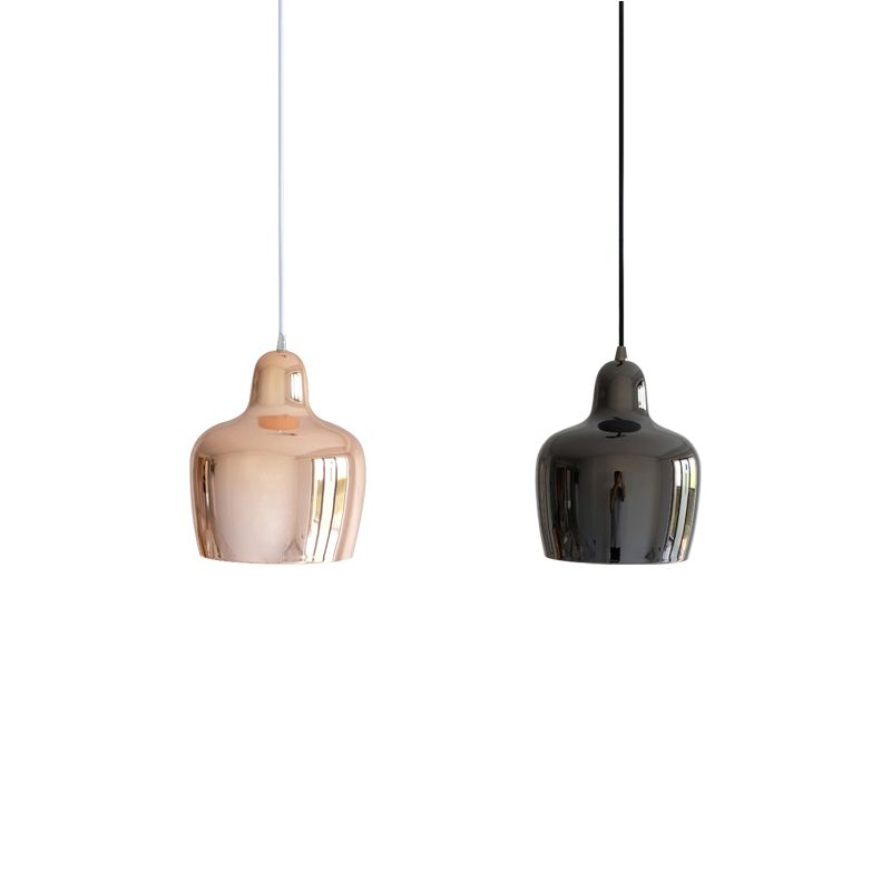 Urn Shaped Metal Suspension Light Modern 1-Light Hanging Pendant Light for Restaurant