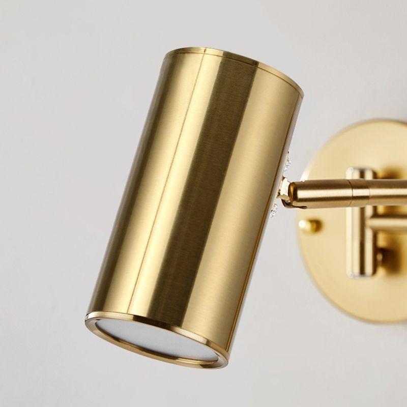 Tubo sconce metallo contemporaneo 1 lampadario a monte a parete lampada con braccio regolabile