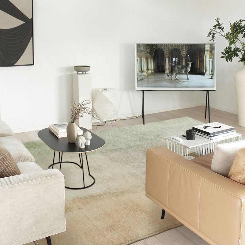 Light Grey Casual Rug Polyester Graphic Rug Non-Slip Backing Rug for Sitting Room