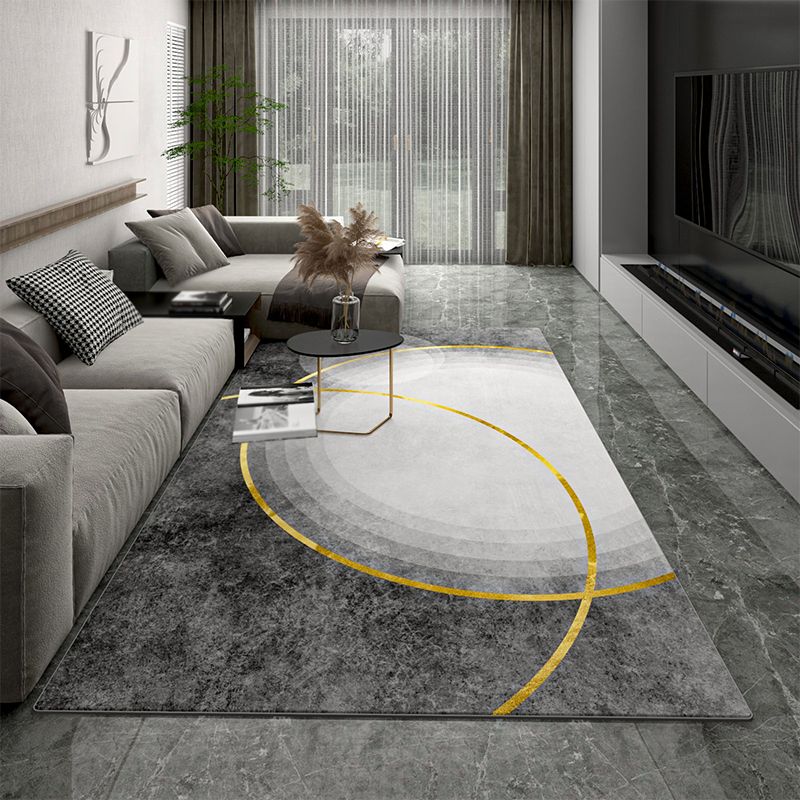 Creatief geometrisch patroon tapijt polyester polyester binnenkleurige vlek resistent gebied tapijt voor woonkamer