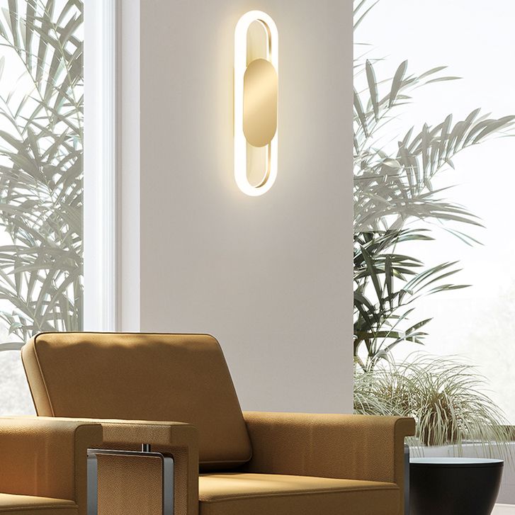 Modern Luxury Style Circular Sconce Light Fixtures Metal Wall Lighting Ideas for Bedroom