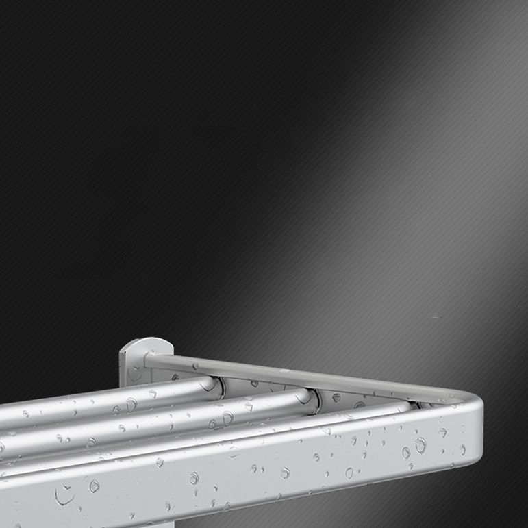 7 Piece Bathroom Accessory Set Modern Aluminum Bathroom Set in Silver