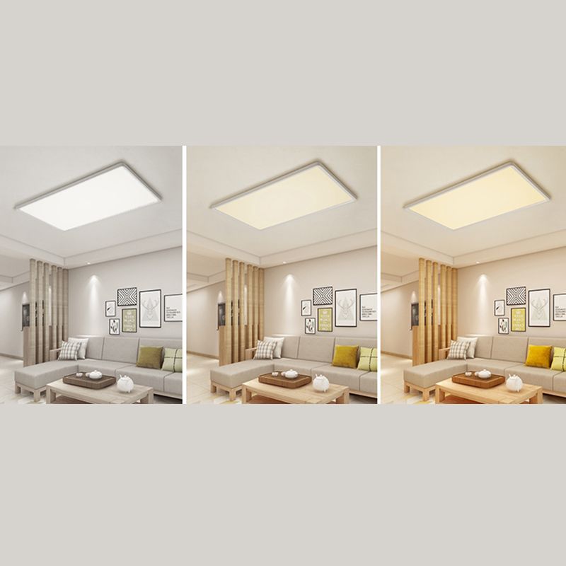 Éclairage de plafond affleurant blanc de lumières montées par plafond modernes carrés de LED