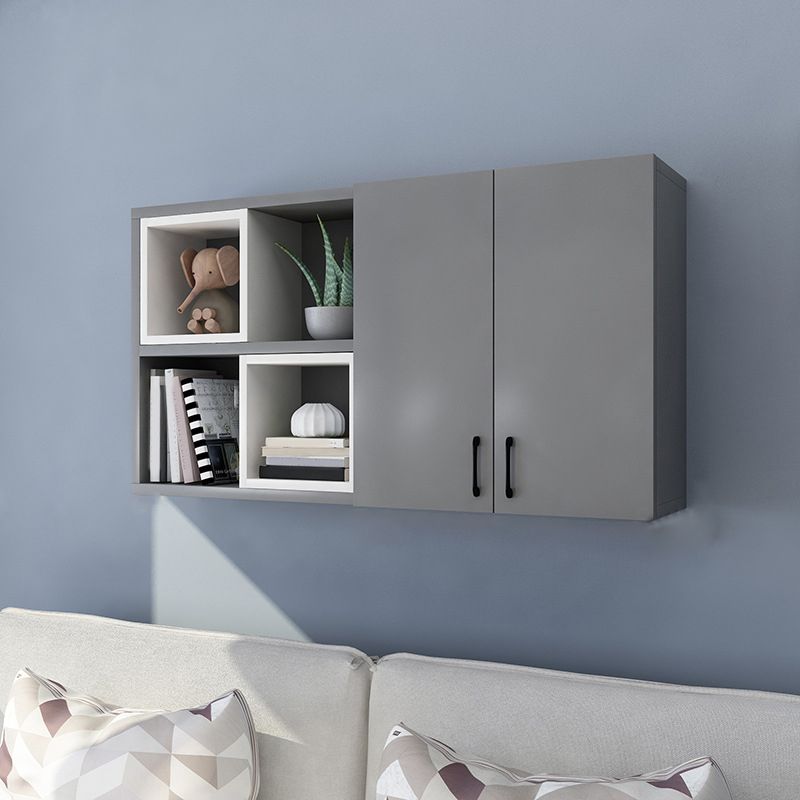 Modern Floating Bookshelf Wooden Wall Mounted Bookcase Shelves Included for Home