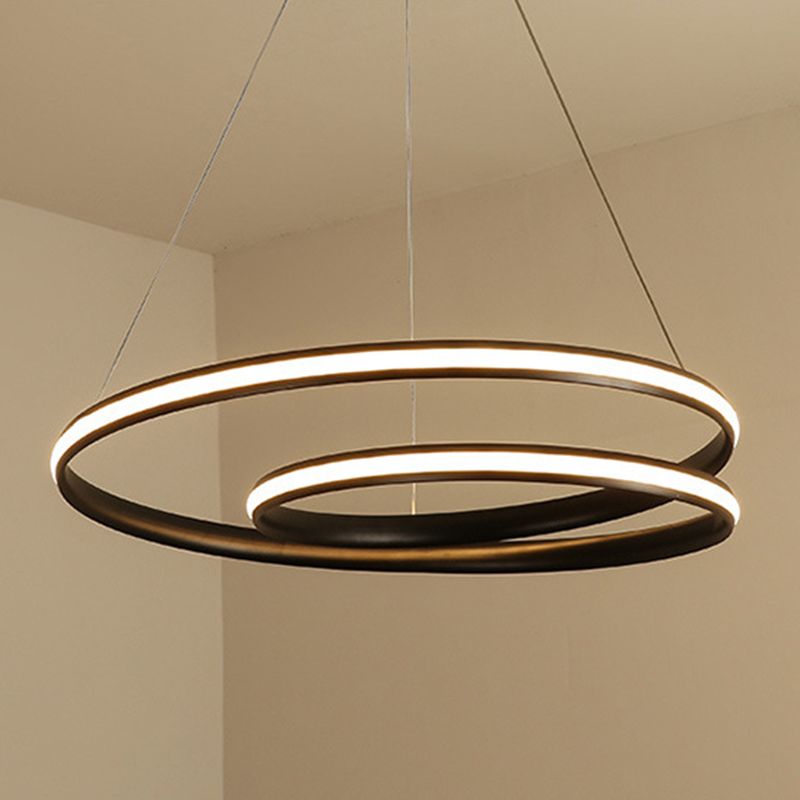 Simplicidad Spiral Posting Lighture Comedor acrílico Candelera LED lineal