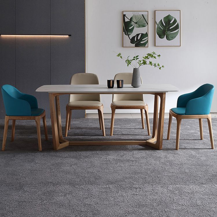 Rechthoek TRESTLE BASE Home Furniture Stone Dining Room Collection voor eetkamer