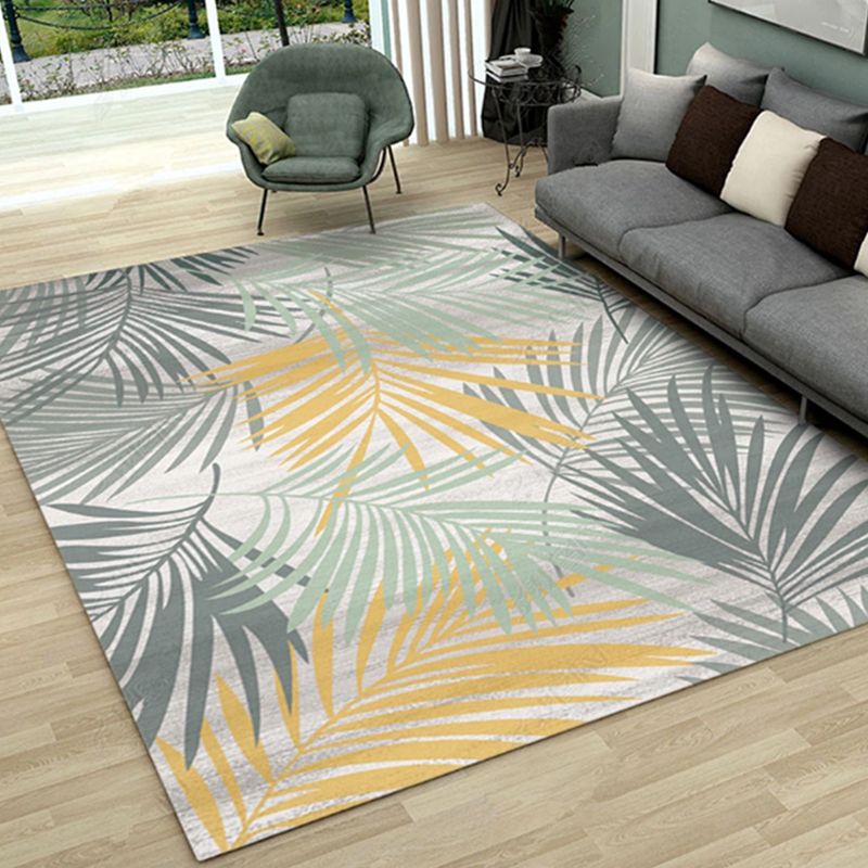 Tapis d'intérieur Simple de couleur unie, en Polyester, imprimé de plumes, avec support antidérapant, pour la décoration de la maison