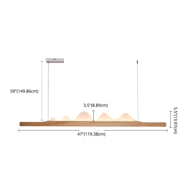 Idées d'éclairage à l'île LED moderne nordique lampe à lustre linéaire pour salle à manger