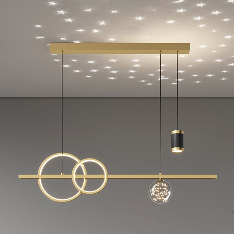 Simple Dining Chandelier Light Modern Style Metal Pendant Lamp Fixture for Dining Room