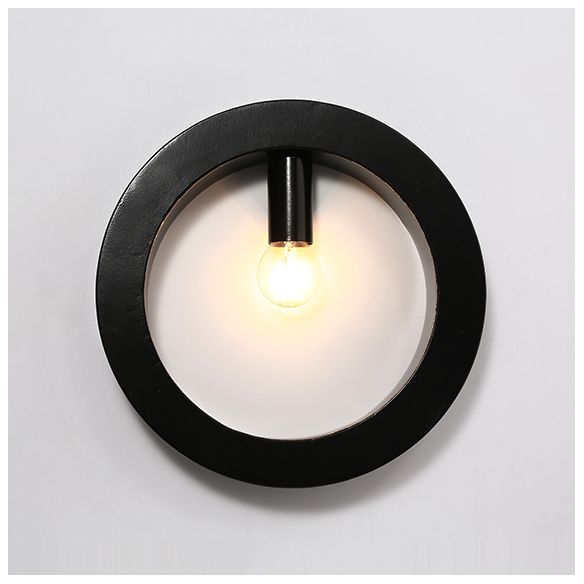 Tombre cuadrado/redondeo Iluminación de pared de baño 1 Lámpara de apliques de pared elegante y elegante en negro/blanco