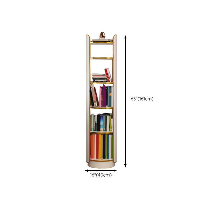 Glam Plastic Bookshelf Standard Closed Back Bookcase with Shelves