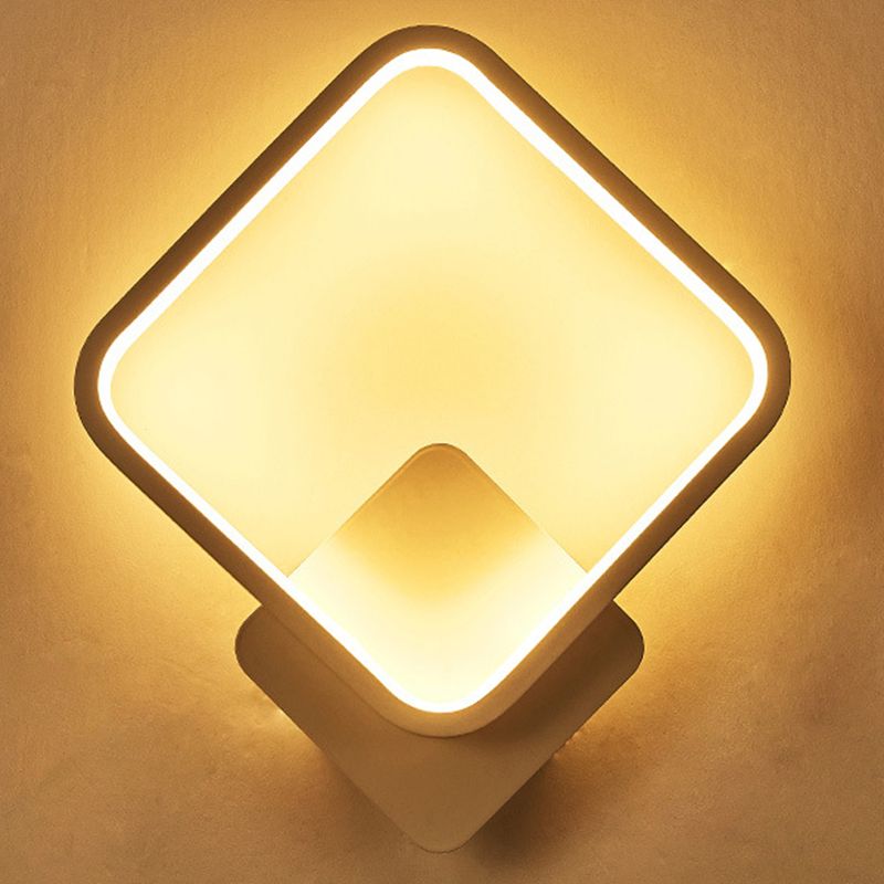 Metal Geometric Shape Wall Mount Lighting Modern Style 1-Light Wall Mounted Light Fixture