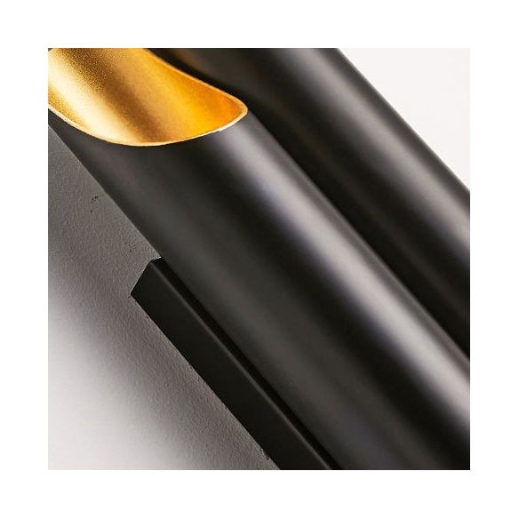 Pipe d'or / noir / blanc Lumière murale applique moderne 2/4 lumières Lumière murale en métal pour le salon