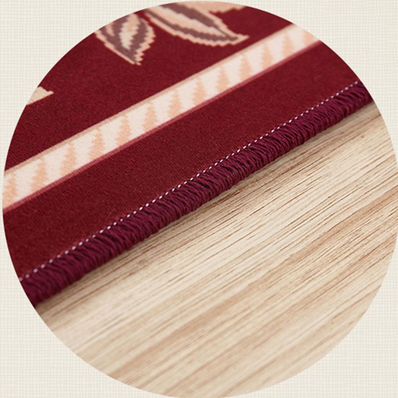 Luxury European Printed Rug Multicolor Polyester Area Carpet Non-Slip Backing Rug for Living Room