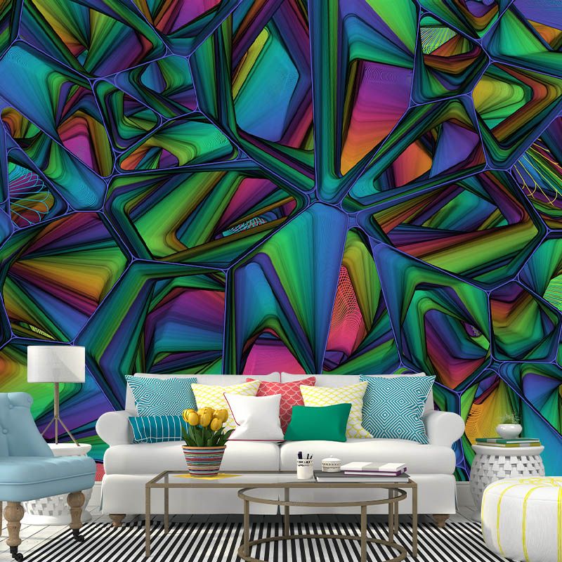 Illustration Pattern Mildew Wall Mural Art Horizontalt for Living Room