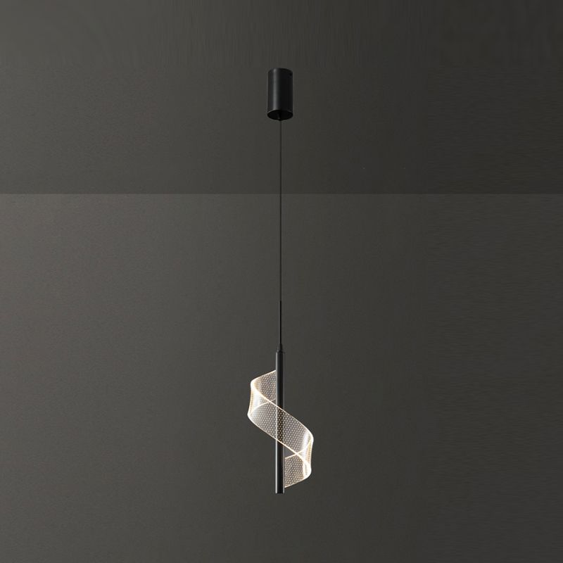 Linear Shape Metal Pendant Lights Contemporary Style Hanging Lamps