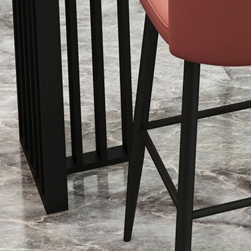 Industrial 1/2/4 Pieces Bar Table Set Rectangle Bar Table with High Metal Stools