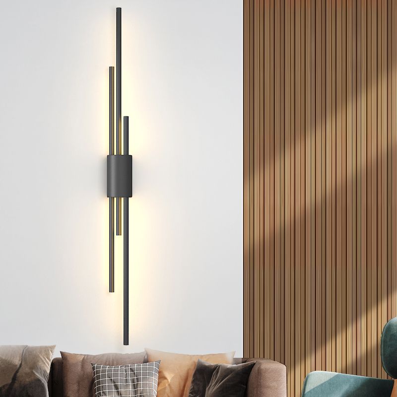 Metal Multi Lights Wall Mount Lighting Linear Modern Style Sconce Light Fixtures