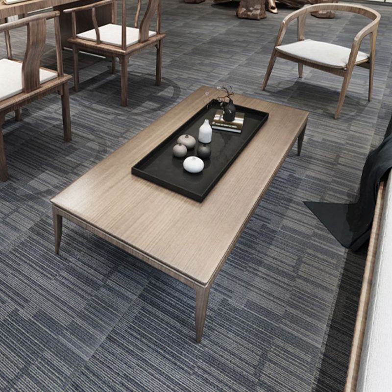 Carpet Tile Non-Skid Fade Resistant Striped Loose Lay Carpet Tiles Living Room