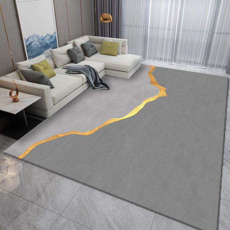 Pink Modern Rug Polyester Irregular Color Lump Rug Washable Rug for Living Room