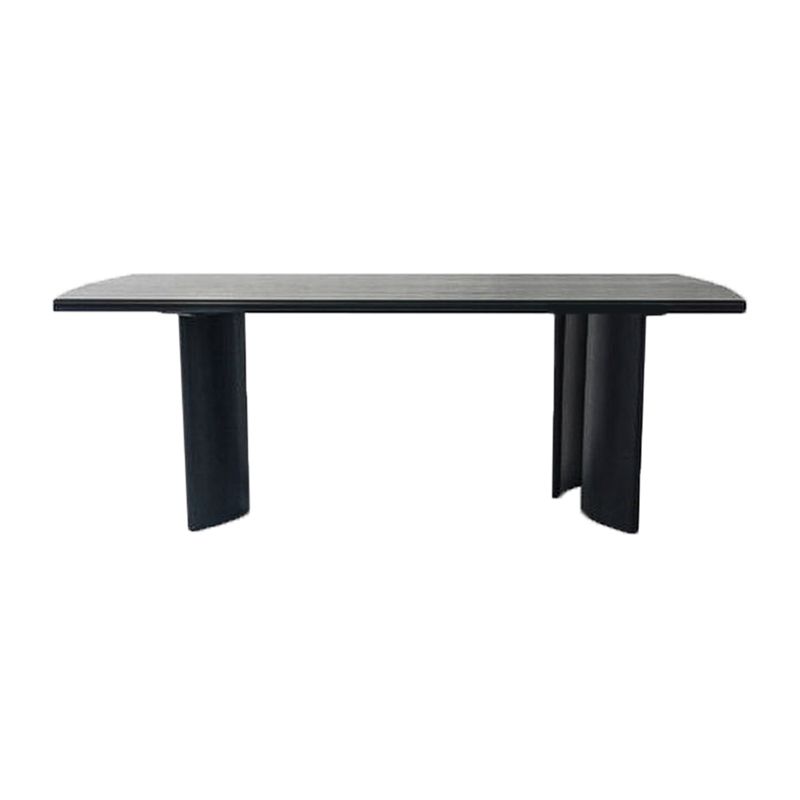 Modern Rectangle Solid Wood Dining Table Tripod Base Dining Table