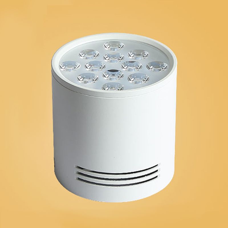 Modern Simple LED Ceiling Lamp Aluminium Cylindrical Flush Mount for Dining Room