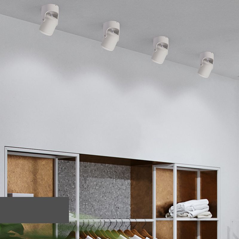 Lampe de plafond LED de simplicité moderne, cylindrique en aluminium pour vestiaire