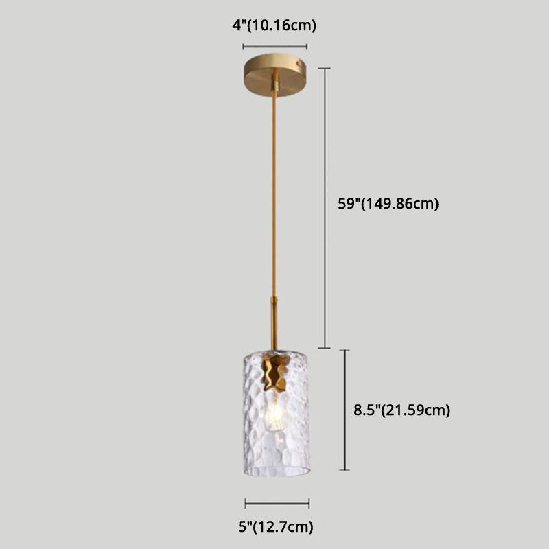 1 lampe suspendue à cylindre légère