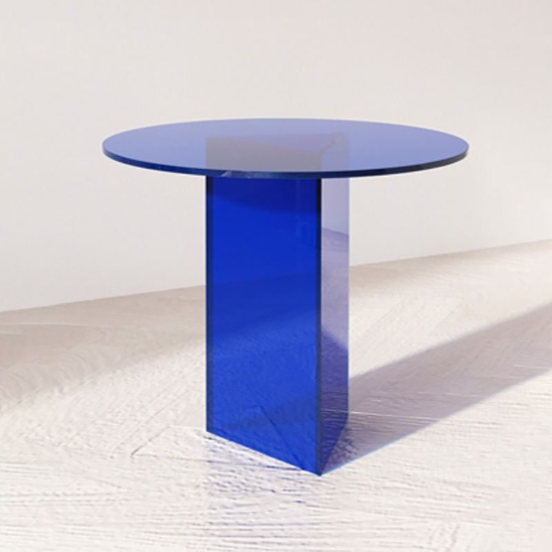19" Wide Glam Side Table Clear Acrylic Pedestal Accent Side Table