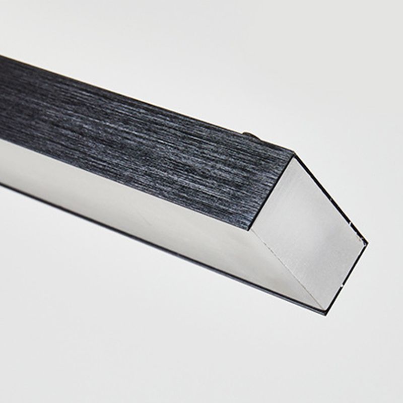 1-Light Linear Island Lighting Fixtures Black Modern Style Aluminum Hanging Lamps