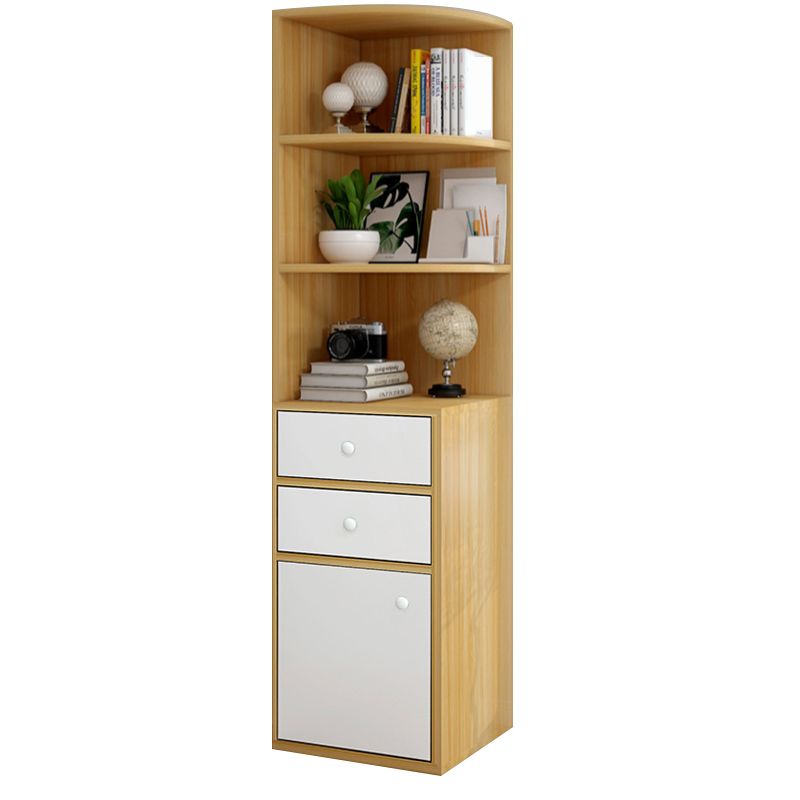 Contemporary 1 Door Accent Cabinet Corner Straight Legs Storage Cabinet