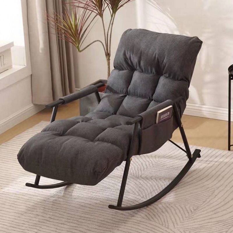 Single Rocker Chair Cotton Iron Base Lazy Chair for Living Room
