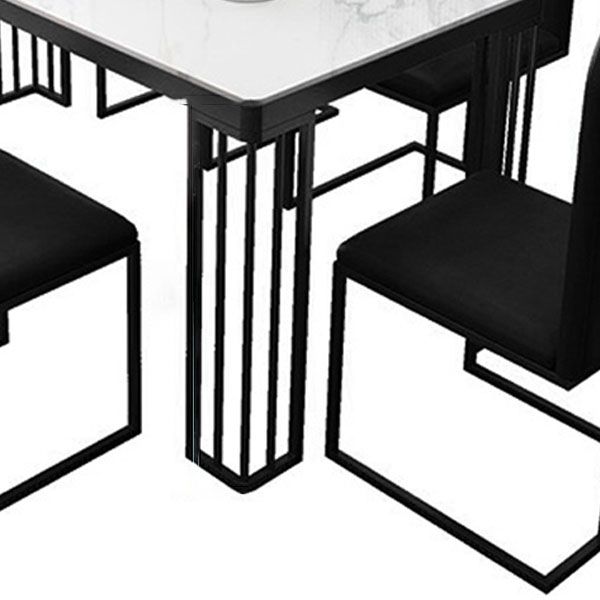 Modern 1/2/6/7 Pieces Dinette Set with White Sintered Stone Top Rectangle Dining Table Set