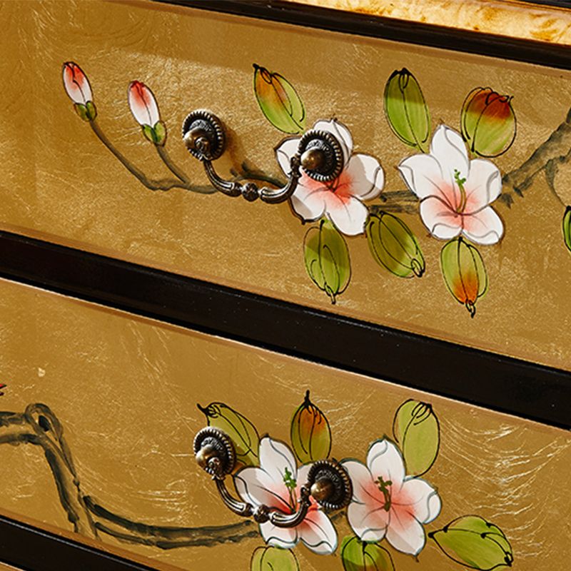 Traditional Storage Chest Solid Wood Storage Chest Dresser with 5 Drawers