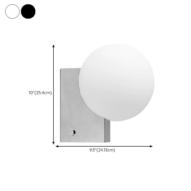 Ball Shape Glass Vanity Lamp Modern Style 1 Light Vanity Light Fixture