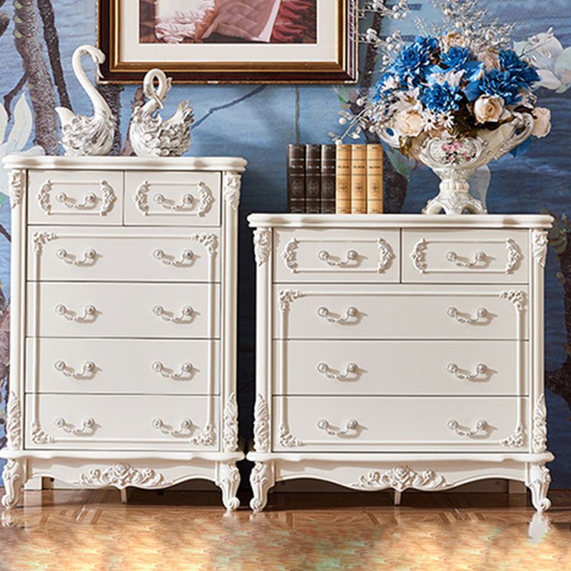 17.55-inch Width Storage Chest Traditional Dresser with 3/5/6 Drawers