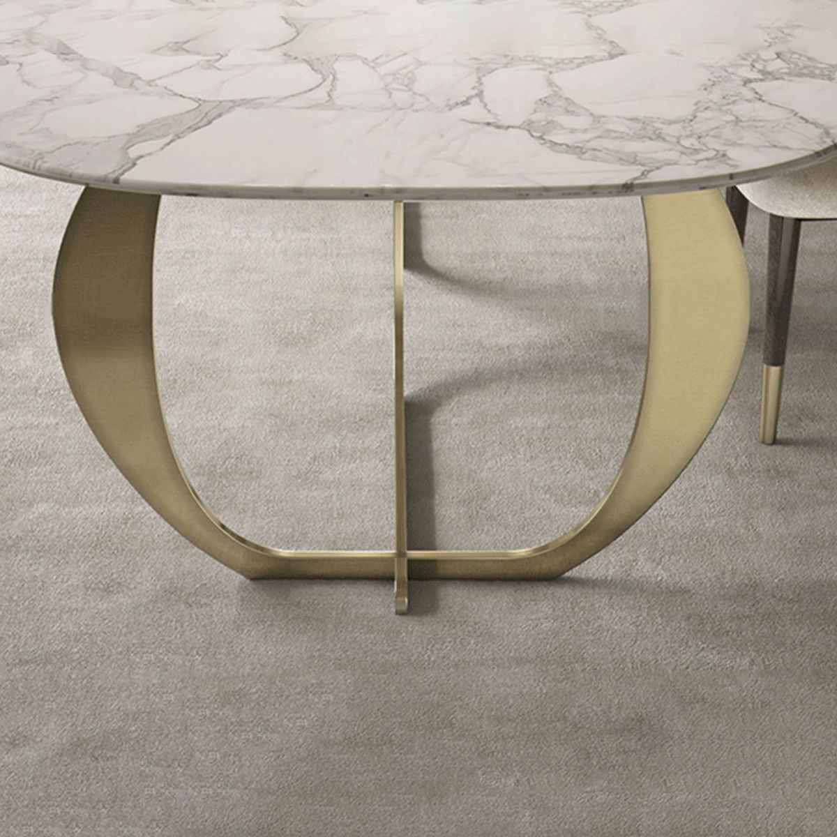 Nordic Glam Style Rectangle Sintered Stone Table Set 1/4/5/7 Pieces Dining Set